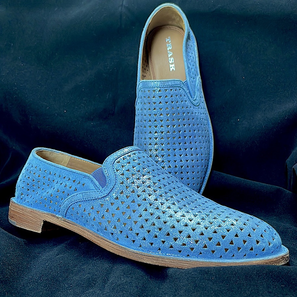 Original Trask perforated leather loafers